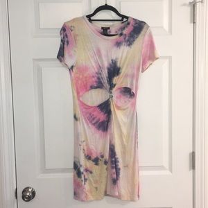 Tie-Dye Cut-Out Summer Dress